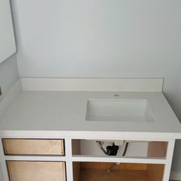 Carlos provided the countertop and sink