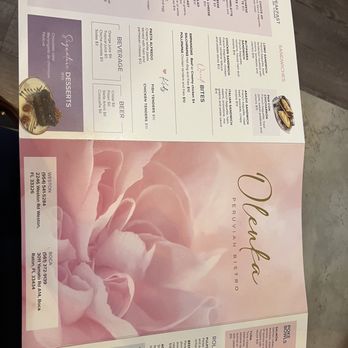Olenka Peruvian Bistro - Menu - Bakeries Near Me - Weston, Florida