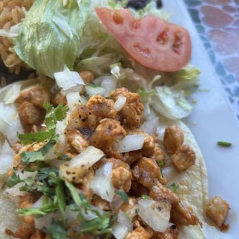 Agave Maria's Restaurant & Cantina - Chicken adobado tacos with rice and black beans - Mexican Near Me - Ojai, California Agave Maria's Restaurant & Cantina - Chicken adobado tacos with rice and black beans - Mexican Near Me - Ojai, California