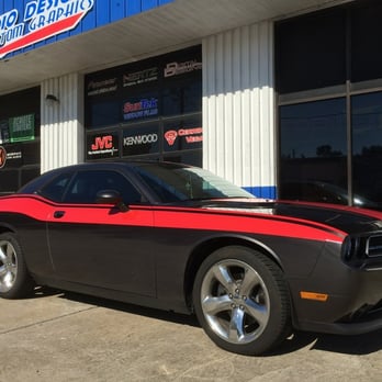 Audio Designs & Custom Graphics - Challenger Client Gets Paint Safe Graphics Applied - Car Stereo Installation Near Me - Jacksonville, Florida