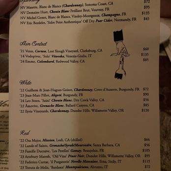 Hermon's - Wine list - New American Near Me - Los Angeles, California
