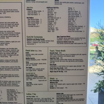 Elite Experience: Sunlife Organics - Menu - Yelp Events Near Me - Thousand Oaks, California
