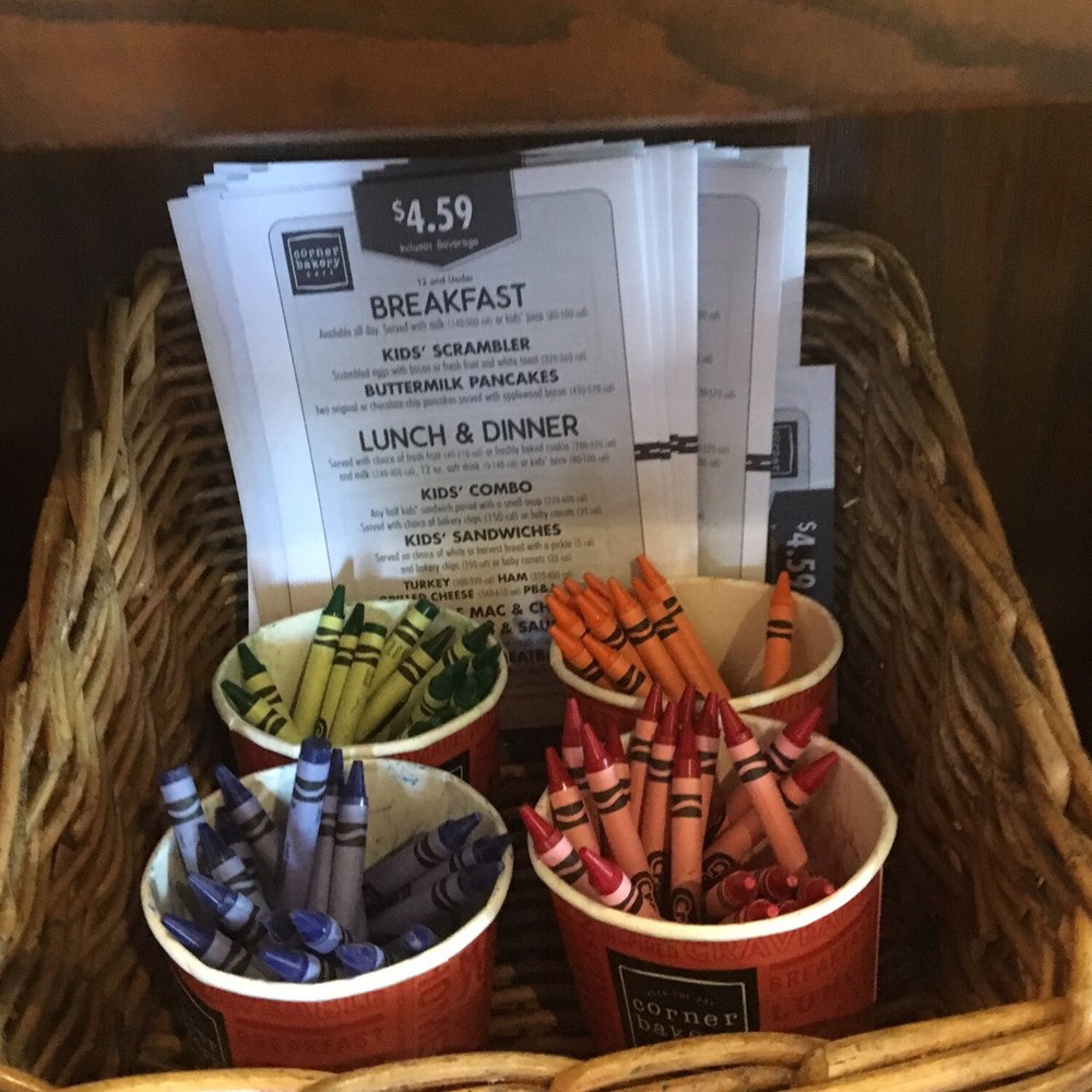 Corner Bakery Cafe - The kids menu is in front of the register. You need to get it yourself. - Sandwiches Near Me - Burbank, California Corner Bakery Cafe - The kids menu is in front of the register. You need to get it yourself. - Sandwiches Near Me - Burbank, California