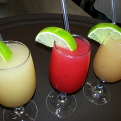 Strawberry, Mango and Peach Margaritas