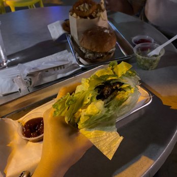 Burger Lounge - Lettuce wrap S.O.B. (Son of a Butcher) & regular - Burgers Near Me - Temecula, California Burger Lounge - Lettuce wrap S.O.B. (Son of a Butcher) & regular - Burgers Near Me - Temecula, California