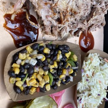 Nickel's Pit BBQ - Corning - Pulled pork. Coleslaw. Black bean and corn salad. Pickles. - Barbeque Near Me - Corning, New York Nickel's Pit BBQ - Corning - Pulled pork. Coleslaw. Black bean and corn salad. Pickles. - Barbeque Near Me - Corning, New York