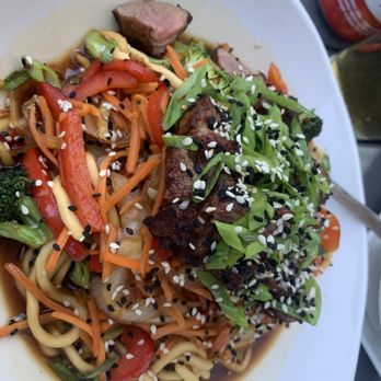 Firefly Restaurant - Steak udon stir fry (delicious) - Tapas/Small Plates Near Me - Traverse City, Michigan