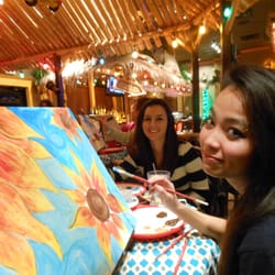 Buzz Picasso - Painting "Starry Sunflowers" at a Buzz Picasso event