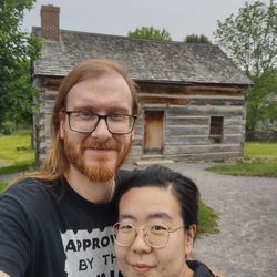 The Sacred Grove Historical Site - Outside Smith's reconstructed childhood cabin.