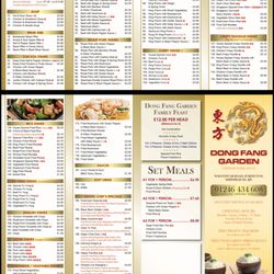 Dong Fang Garden - Latest menu of 2016 under new management August '16