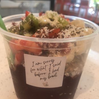 Island Blends Acai and Poke - Açai frozen at bottom with fruit toppings on top. To die for! - Acai Bowls Near Me - Monroe, Washington Island Blends Acai and Poke - Açai frozen at bottom with fruit toppings on top. To die for! - Acai Bowls Near Me - Monroe, Washington