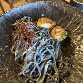 SHō Sushi & Izakaya - Grilled Shrimp & Scallop Squid Ink Linguine, okay - Sushi Bars Near Me - McLean, Virginia SHō Sushi & Izakaya - Grilled Shrimp & Scallop Squid Ink Linguine, okay - Sushi Bars Near Me - McLean, Virginia