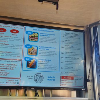 East Meats West - Menu july 7 2023 - Food Trucks Near Me - Oakdale, California East Meats West - Menu july 7 2023 - Food Trucks Near Me - Oakdale, California