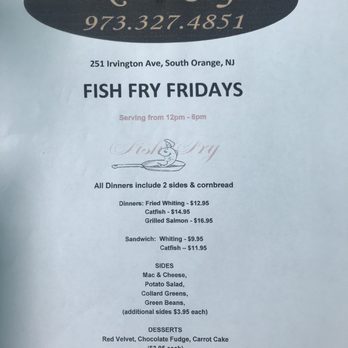 Inkosi's Cafe - Fish Fry Fridays menu - Desserts Near Me - City of Orange, New Jersey Inkosi's Cafe - Fish Fry Fridays menu - Desserts Near Me - City of Orange, New Jersey
