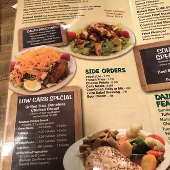 Lizard's Thicket - Menu is huge...took 4 pics to get it all - Southern Near Me - Columbia, South Carolina