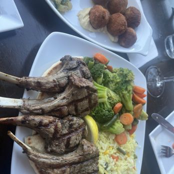 Georges Greek On Second - Falafel (6) Appetizer and 4 Lamb Chops Dinner - Greek Near Me - Long Beach, California