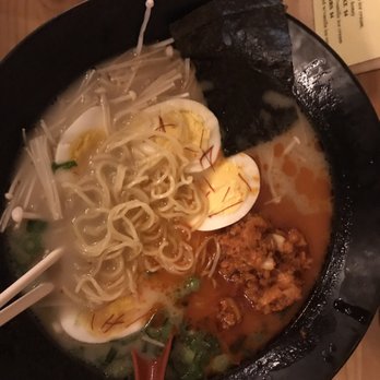 Ramen Haus - Spicy pork ramen very tasty but my egg was over cooked! - Ramen Near Me - Ogden, Utah