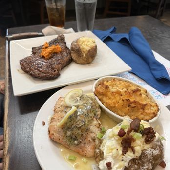 1885 Grill - Cowboy steak and Chilean Salmon with Carolina Crab - Seafood Near Me - Acworth, Georgia