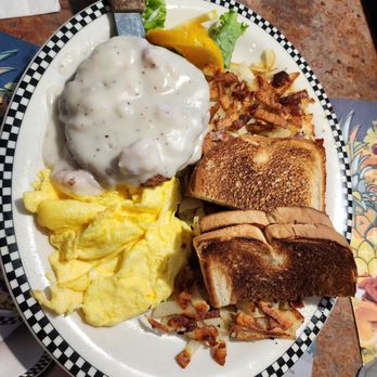Black Bear Diner - Chicken fried steak with scrambled eggs, hash brown and toast - Diners Near Me - Colma, California Black Bear Diner - Chicken fried steak with scrambled eggs, hash brown and toast - Diners Near Me - Colma, California