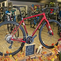 Maverick Bikes showroom. They carry Jamis, Salsa, Surly, All-City and Giant.