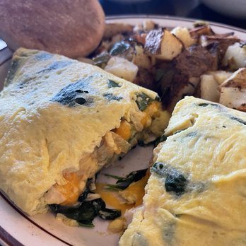 Omelette Express - 14. Spinach, Zucchini, Sour Cream & Cheese Omelette and added with Turkey and avocado - Breakfast & Brunch Near Me - Windsor, California