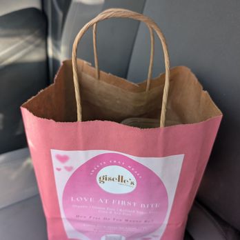 Giselle's Vegan Kitchen - Cute pink bag! - Desserts Near Me - Laguna Hills, California