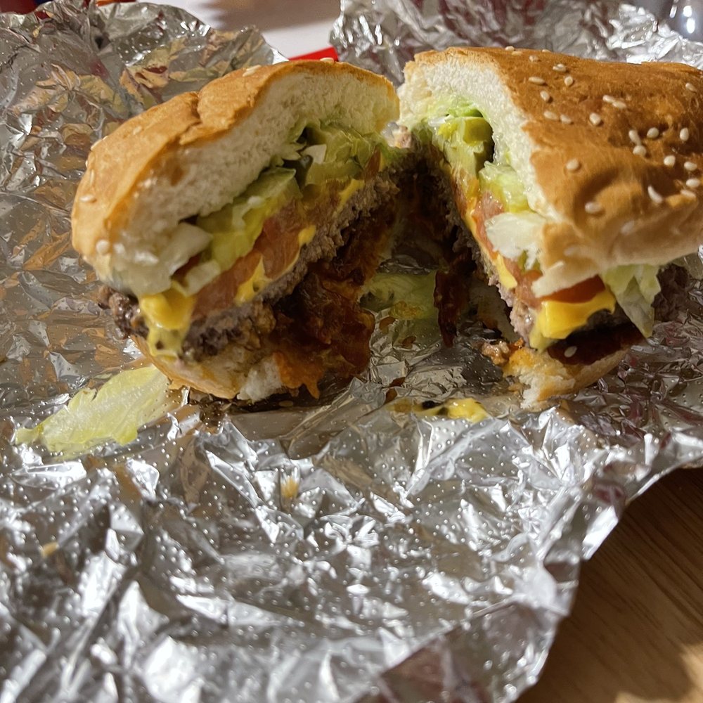 Five Guys - Bacon cheeseburger - Burgers Near Me - Conroe, Texas
