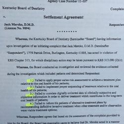 Jack R Mercke, DMD - Olde Mill Family Dental - Court Document
