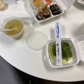 Hibachi Japanese Express - Miso soup, seaweed salad and two lunch rolls. - Japanese Near Me - Tampa, Florida Hibachi Japanese Express - Miso soup, seaweed salad and two lunch rolls. - Japanese Near Me - Tampa, Florida