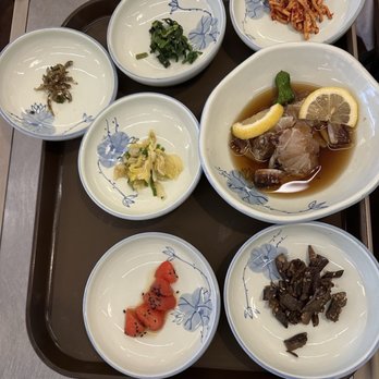 J Korean Restaurant - The Second Course set that is called the Ban Chan set - Korean Near Me - Los Angeles, California J Korean Restaurant - The Second Course set that is called the Ban Chan set - Korean Near Me - Los Angeles, California