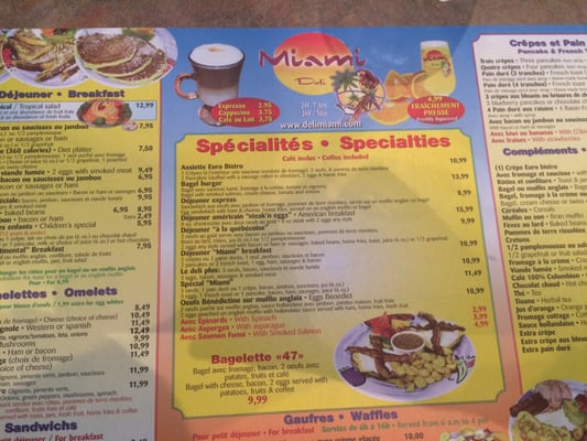 Menu photo 4 Miami Déli Montreal, QC Menu photo 4 Miami Déli Montreal, QC