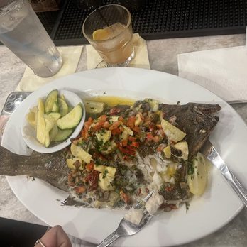 St Augustine Fish Camp - Catch of the day: Flounder Mediterranean style. - Seafood Near Me - St Augustine, Florida