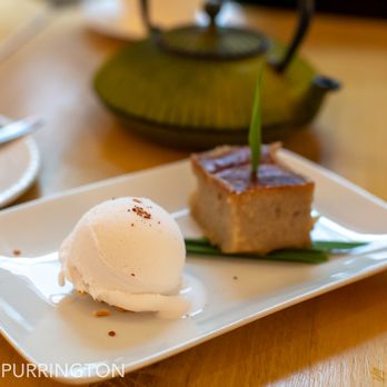 Kiin - Coconut ice cream and taro pudding - Thai Near Me - Toronto, Ontario Kiin - Coconut ice cream and taro pudding - Thai Near Me - Toronto, Ontario