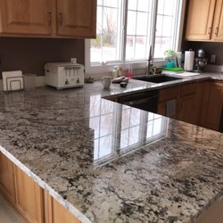Upstate Granite & Marble - The 73"x 90" peninsula with one seam.