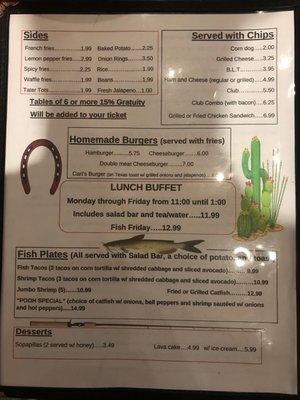 Menu photo 1 Isabella's Kitchen Iraan, TX