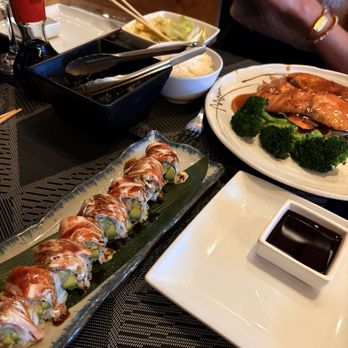 Blu Sushi - NBA Roll and Salmon Teriyaki - Sushi Bars Near Me - Ridgewood, New Jersey Blu Sushi - NBA Roll and Salmon Teriyaki - Sushi Bars Near Me - Ridgewood, New Jersey