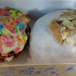 Cereal and milk ... banana pudding donut