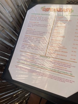 Menu photo 1 STJ Speakeasy Cruz Bay, VI