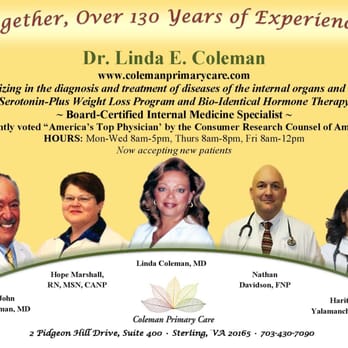 Linda E. Coleman, MD - Internal Medicine Near Me - Sterling, Virginia Linda E. Coleman, MD - Internal Medicine Near Me - Sterling, Virginia
