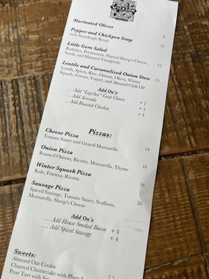 Menu photo 2 Wickson Restaurant Philo, CA