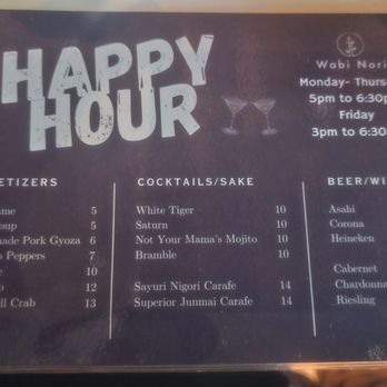 Wabi Nori - Happy hour is great - Sushi Bars Near Me - Queens, New York