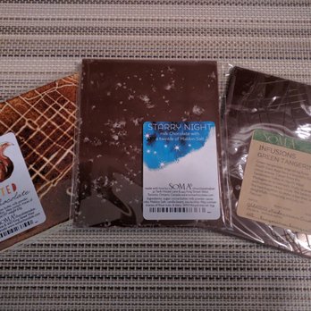Soma Chocolatemaker - Trio of chocolate flavors. Roasted white chocolate was a personal favorite. - Chocolatiers & Shops Near Me - Toronto, Ontario Soma Chocolatemaker - Trio of chocolate flavors. Roasted white chocolate was a personal favorite. - Chocolatiers & Shops Near Me - Toronto, Ontario