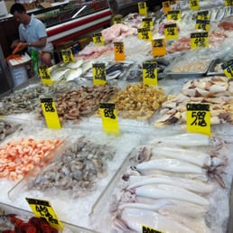 Shrimp and fish prices. All look pretty fresh, too.