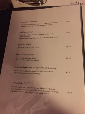 Menu photo 7 Restaurant La Grotte Mürren, BE Menu photo 7 Restaurant La Grotte Mürren, BE