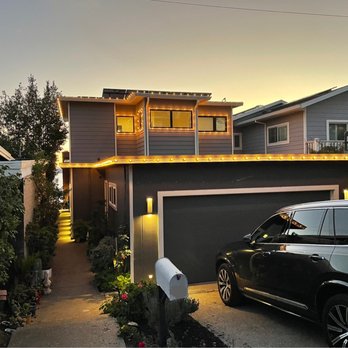 EasyLights - Two level roof trim with warm C9 lights. Love the windows especially! - Lighting Fixtures & Equipment Near Me - San Rafael, California
