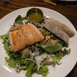 Pear and Pistachio Salad with Salmon