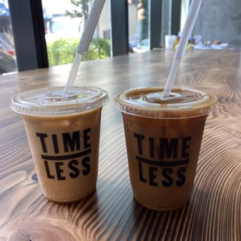 Timeless Coffee - Iced Latte w/ Oat Milk and the Timeless Iced (cold brew) - Coffee & Tea Near Me - Oakland, California