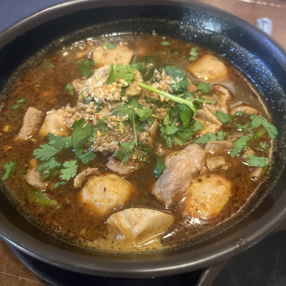 Chan Chao Thai Restaurant - Pork Thai Boat Noodle Soup ~ Depth of Flavor and spice profile! - Thai Near Me - Petaluma, California Chan Chao Thai Restaurant - Pork Thai Boat Noodle Soup ~ Depth of Flavor and spice profile! - Thai Near Me - Petaluma, California