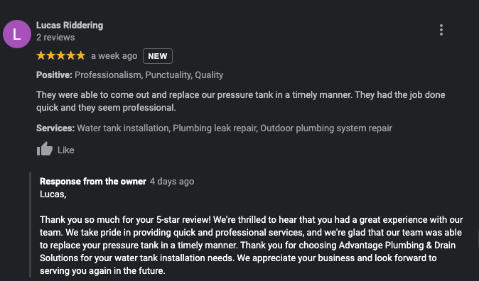 Slide of Advantage Plumbing Heating & Air