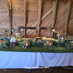 Rapped With Smoke BBQ - Catering setup by Rapped With Smoke BBQ